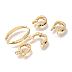 Латунные микро проложить кубического циркония раз за застежками KK-K389-030G