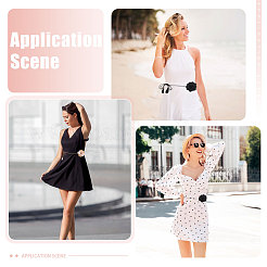 2 шт. 2 цвета тканевый цветочный ободок вощеный шнур платья пояса для женского украшения AJEW-CA0005-08