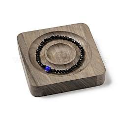 Vassoio porta espositore per anello da dito con bracciale rigido in legno di noce&nbsp;BDIS-D002-02C