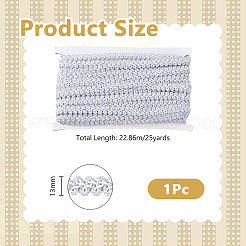 Полиэстеровая сороконожка плетеная волнистая лента&nbsp;OCOR-WH0111-43B