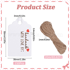 150шт бумажные подарочные бирки CDIS-SP0001-21D