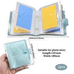 2 Stück PVC-Mini-Fotokartenhalterbuch&nbsp;AJEW-SP0002-20B-02