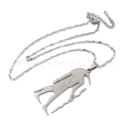 201 подвеска из нержавеющей стали с изображением древнеегипетского бога Анубиса NJEW-D318-06P