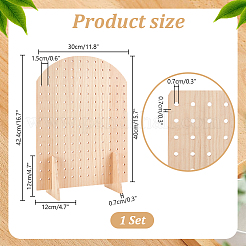 Деревянные подставки для органайзеров для сережек в форме арки ODIS-WH0043-103