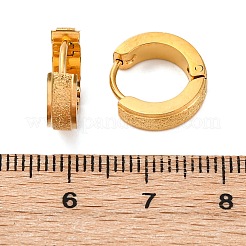 Серьги-кольца из нержавеющей стали Sand Flash 304 для женщин EJEW-M001-23G