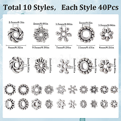 400шт. 10 стиля тибетский стиль сплава бусин набор цветов FIND-SP0002-17