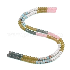 Hilos de cuentas de jade blanco natural&nbsp;G-NH0006-A17-01