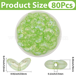 80 шт. Прозрачные акриловые бусины&nbsp;TACR-PA0001-17