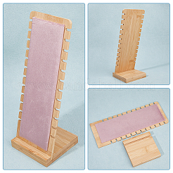 Espositori per collane con retro inclinato in legno staccabili&nbsp;NDIS-WH0010-16