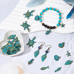 32 pz 8 stili tema oceano ciondoli in lega stile tibetano&nbsp;FIND-SC0021-71
