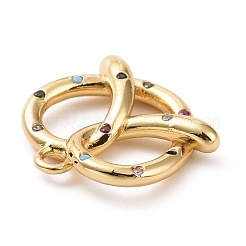 Кулоны из экологически чистой латуни с микропаве и кубическим цирконием&nbsp;KK-D079-20G-02