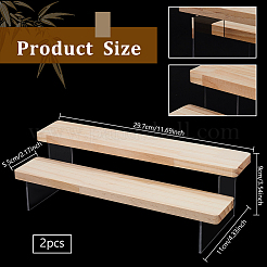 2-stufiger Acryl-Modellspielzeughalter zum Aufstellen als Display&nbsp;ODIS-WH0025-205A