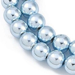 Нити синтетических немагнитных гематитовых бусин с гальваническим покрытием&nbsp;G-H072-E01-01B