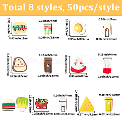 400шт 8 стиля ручной работы бусины из полимерной глины&nbsp;CLAY-SC0002-55