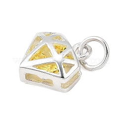 S925 стерлинговое серебро с подвесками из кубического циркония STER-Q006-05A-S