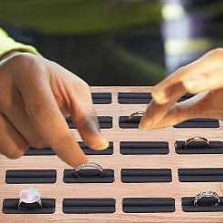 Подставки для деревянных колец с 20 слотом&nbsp;RDIS-WH0033-24