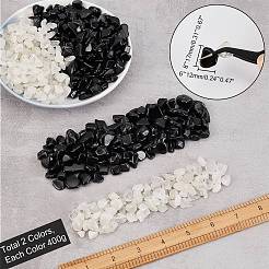 800 г 2 вида бусин из натурального кварца и обсидиана G-CA0001-39
