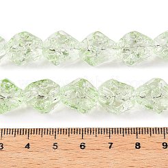 電気メッキガラスビーズセット  ナゲット  淡緑色  13.5~14x13~13.5x10mm  穴：1mm  約45個/連  24.21インチ（61.5cm）&nbsp;EGLA-N012-08G