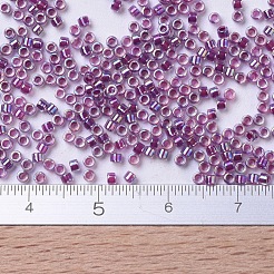 MIYUKIデリカビーズ  シリンダー  日本製シードビーズ  11/0  （db0056)ラズベリー裏地クリスタルab  1.3x1.6mm  穴：0.8mm  約2000PCS /ボトル  10 G /ボトル&nbsp;SEED-JP0008-DB0056