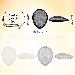 3 шт. 3-цветная льняная каплевидная шляпа-вуалетка для шляпного магазина&nbsp;AJEW-CA0002-77