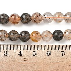 Нити натуральных алмазных бусин херкимер G-Z115-C01-8mm