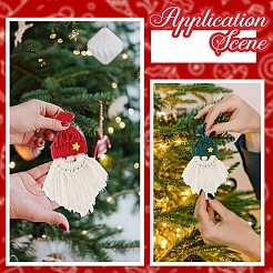 Weihnachts-DIY-Sets für handgefertigte Weihnachtsmann-Anhänger aus gewebter Baumwolle&nbsp;DIY-SC0028-12A