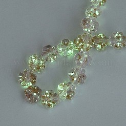 Светящиеся стеклянные бусины ручной работы из золотой фольги&nbsp;FOIL-N029-01B