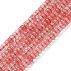 Вишневого кварца стеклянные бусы пряди G-Z110-B07-2x4mm