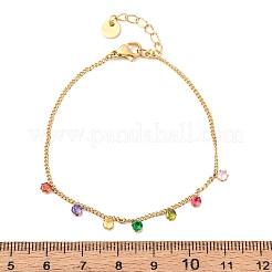 Браслеты с подвесками из нержавеющей стали 304 BJEW-A047-02G