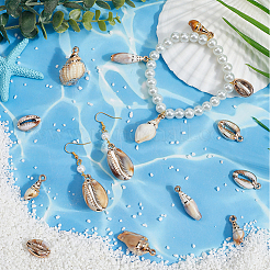 40 шт. 10 стиля акриловых имитационных ракушек подвески&nbsp;OACR-SC0001-95