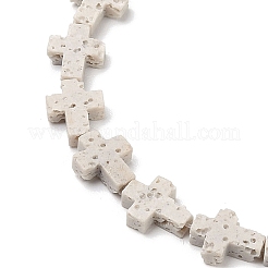 Fili di perle di roccia lavica sintetica&nbsp;G-B087-01A-10