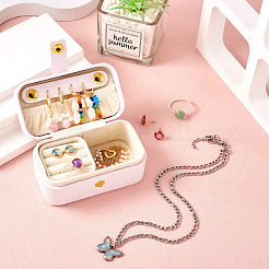 1 шт. шкатулка для украшений из искусственной кожи&nbsp;LBOX-TA0001-01A