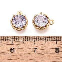 Breloques en laiton avec zircone cubique de micro pave&nbsp;KK-N288-18G-02