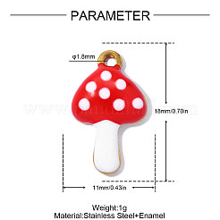 304 Edelstahl-Emaille-Anhänger&nbsp;STAS-OY017-35G