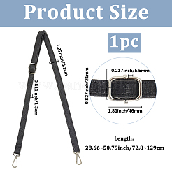 1 шт. плоские черные лямки из искусственной кожи для сумки&nbsp;FIND-BBC0004-48B