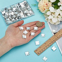 80 шт. квадратной формы пришивной стразы FIND-FG0003-79A