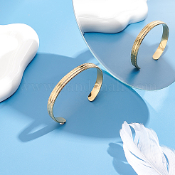 1шт. браслет-манжета из нержавеющей стали для женщин BJEW-UN0001-41G