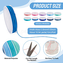 10 cordon en polyester bicolore&nbsp;OCOR-TAC0040-01A