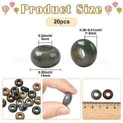 20 шт. натуральные индийские агатовые европейские бусины G-PA0001-29