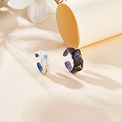 Кольцо-манжета с блестящей эмалью JR919A