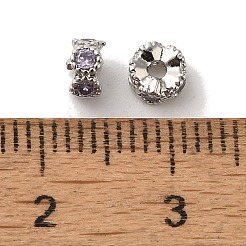 Perline zirconi micro pave  in ottone&nbsp;KK-C072-22P