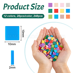 240 шт. двухцветные непрозрачные акриловые кабошоны DIY-OC0011-65