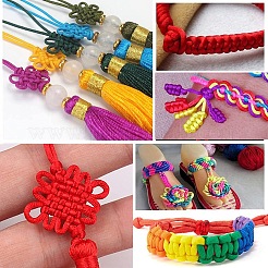 10 м сегментный окрашенный нейлоновый атласный шнур с переплетением нитей&nbsp;OCOR-YW0001-17