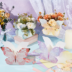 12 Stück 4 Farben Schmetterlingsförmige Blumenverpackungsboxen&nbsp;DIY-WH0671-209