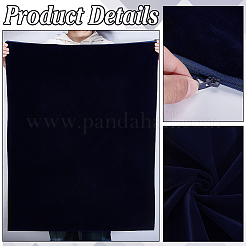 Rechteckige Schmuckverpackungsbeutel aus Polyester mit Reißverschluss aus Legierung&nbsp;ABAG-WH0061-05A-01