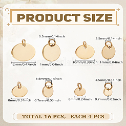 16 шт. 4 стиля подвески из нержавеющей стали 304&nbsp;STAS-LP0004-54G