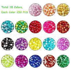 Kit fai da te per realizzare braccialetti elastici con perline di vetro effetto craquelé e colori per dolci.&nbsp;DIY-PH0004-54C