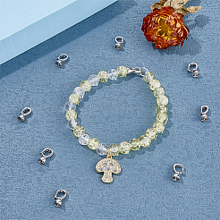 16 шт. латунные застежки с микропаве из прозрачного кубического циркония&nbsp;KK-FH0006-61