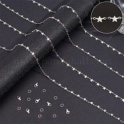 DIY Stern 304 Edelstahl Bar Link Ketten Halsketten/Armbänder Herstellung Kits&nbsp;DIY-BBC0002-36