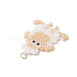 Подвески в виде овечек из бисера&nbsp;PALLOY-MZ01160-02